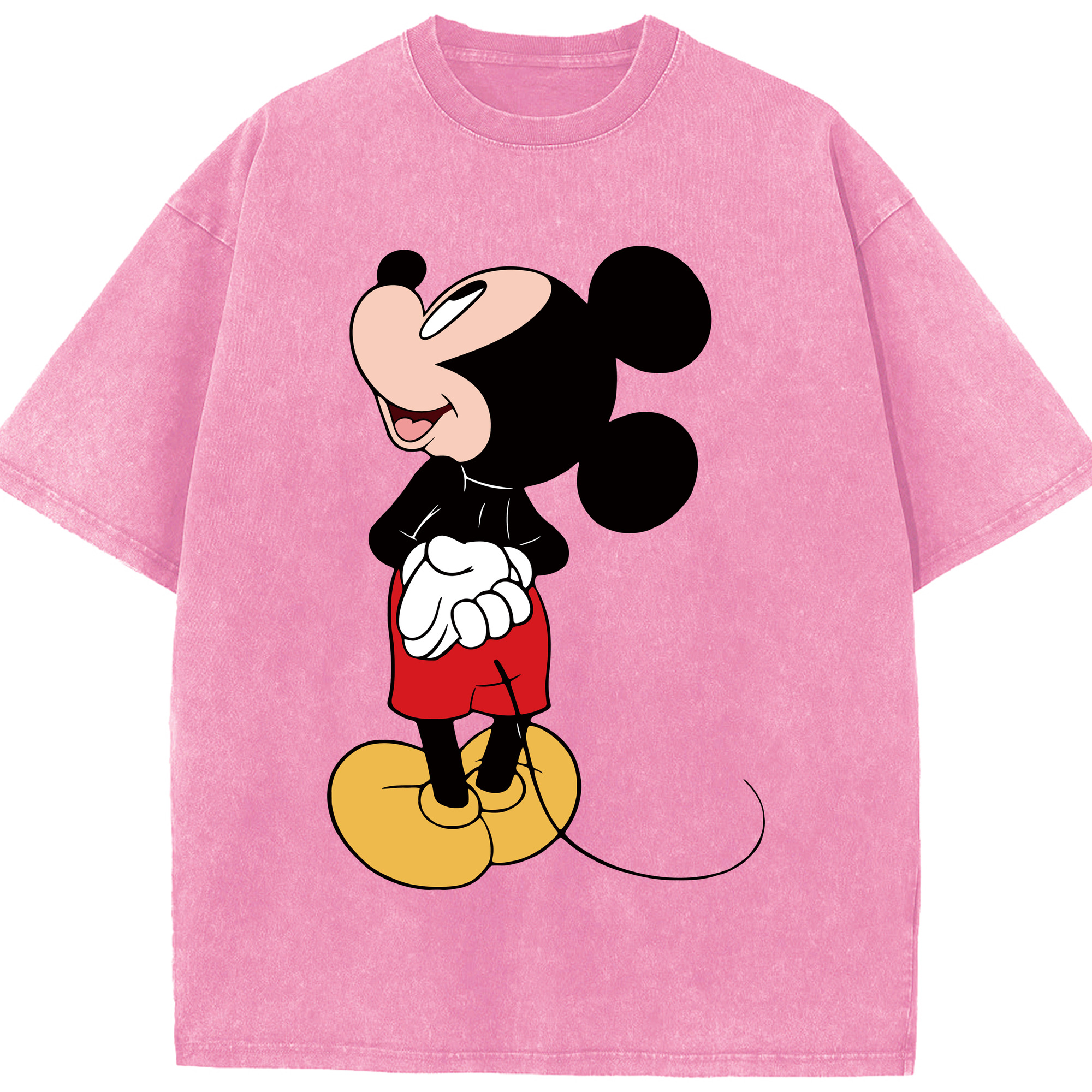 （画像用） ミッキーマウス Mickey Mouse 綿100% ヴィンテージ風 半袖Tシャツ（フロントプリント）